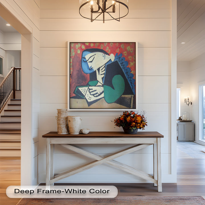The Reader – Cubist Portrait of Quiet Focus Picasso Oil Painting