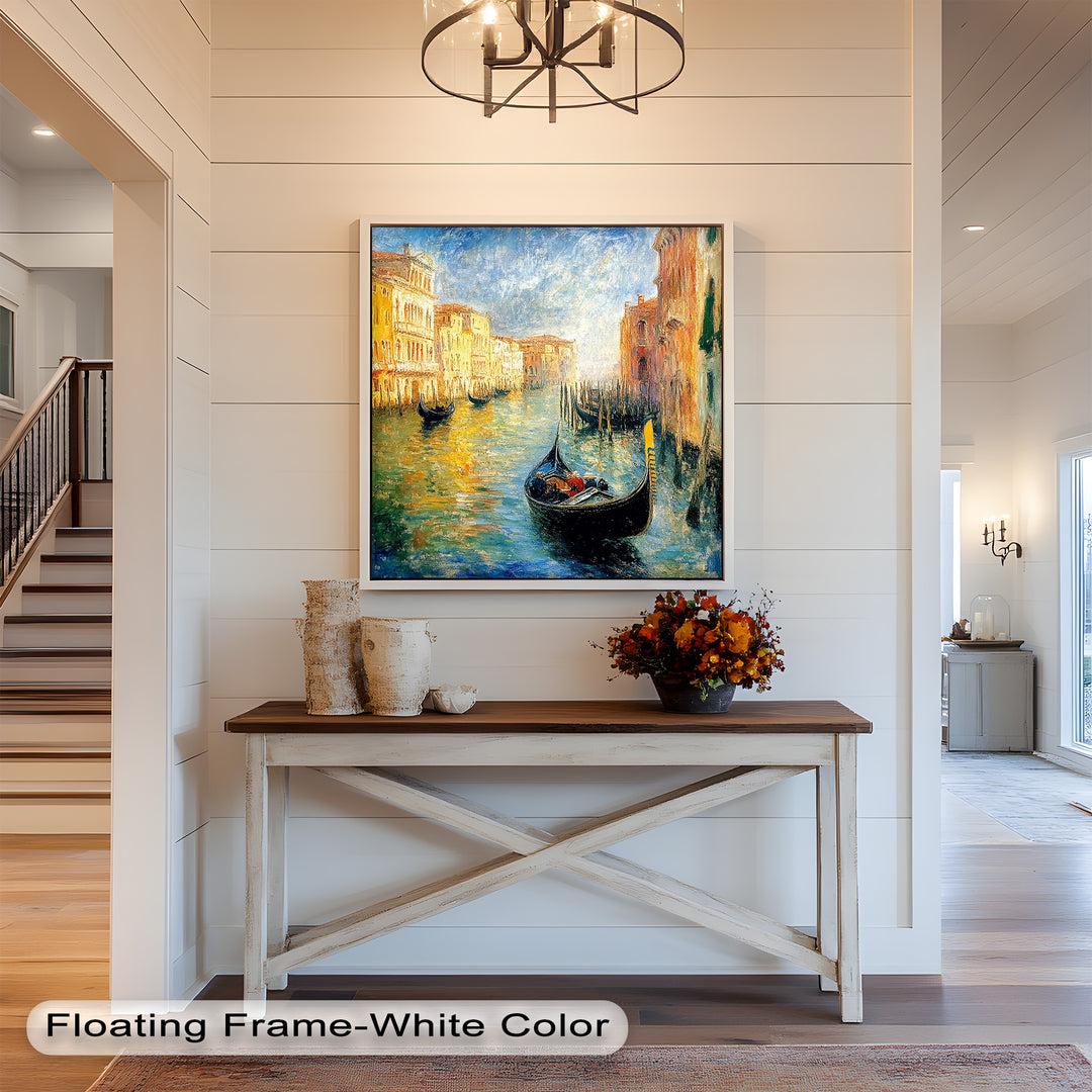 Venice Gondola Scene - Impressionist Oil Painting