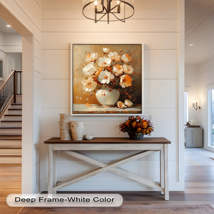 Warm Floral Arrangement – Flower Vase Oil Paintings