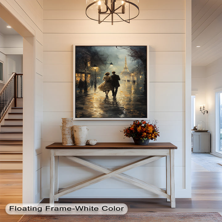 Romantic Couple in Evening Light - Love Oil Painting