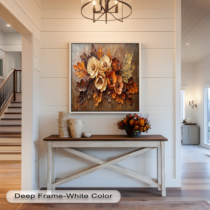 Golden Autumn Florals – Botanical Oil Paintings