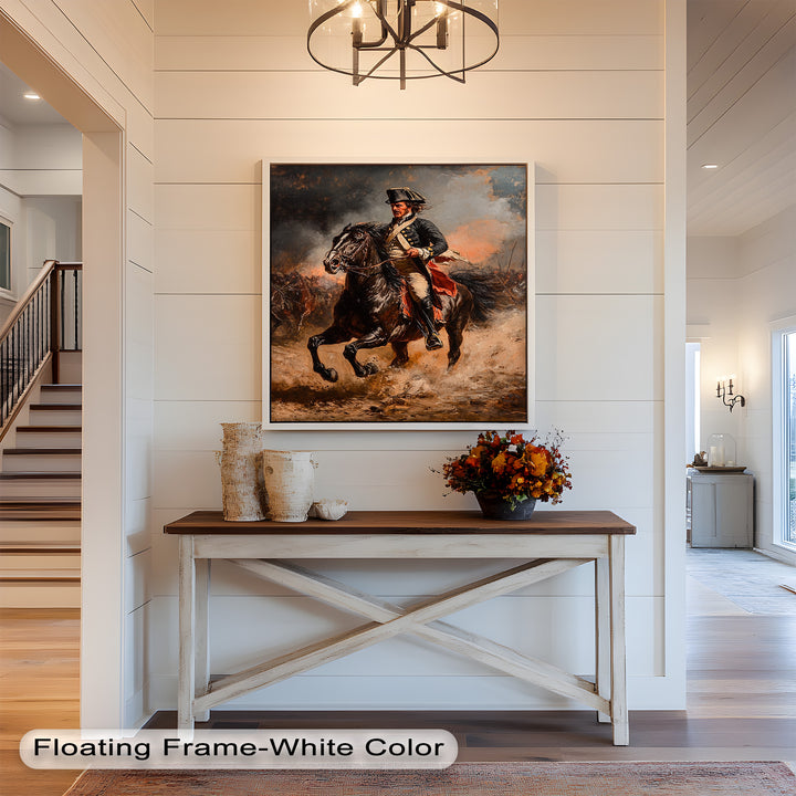 Rider of Defiance – Revolutionary Commander Oil Painting