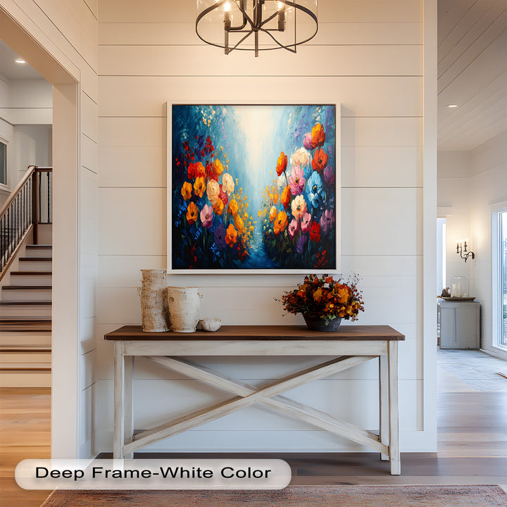 Multicolor Wild Bloom Explosion - Flower Oil Painting