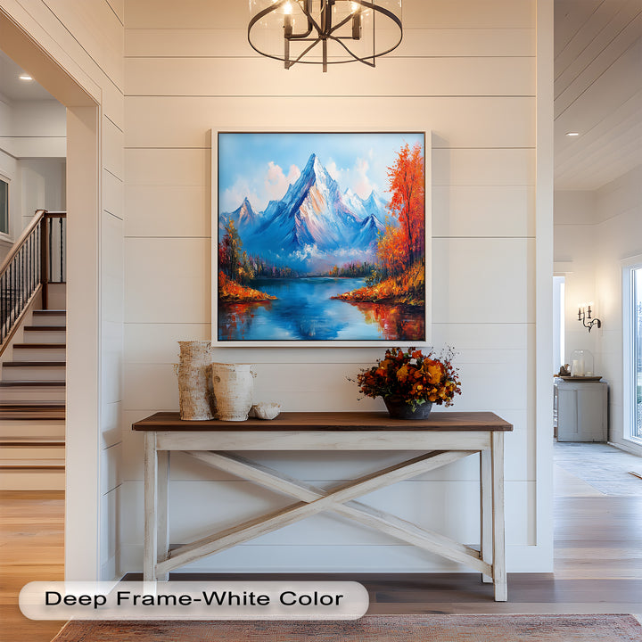 Incredible Stunning Mountain Landscape – Framed Nature Oil Painting