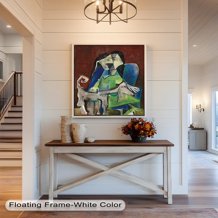 Woman with Afghan Hound – Picasso Oil Painting