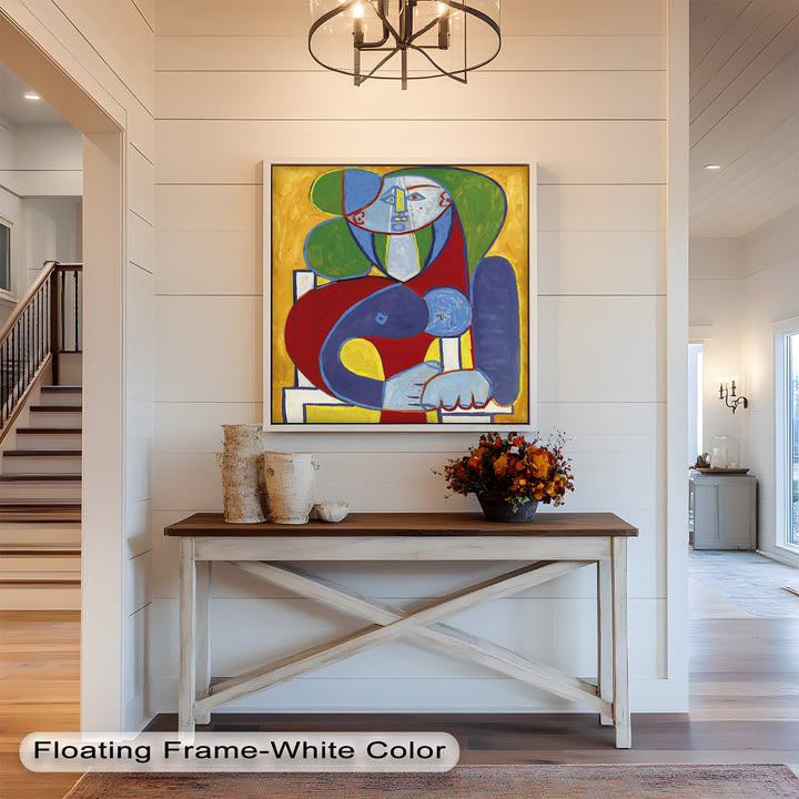 Color Harmony – Abstract Seated Woman Picasso Oil Painting