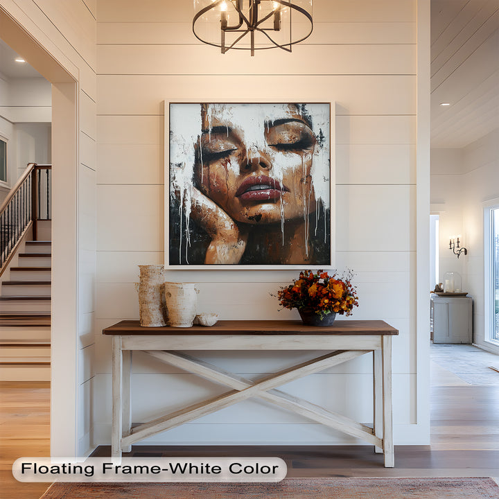 Dripping Silence – Modern Expressionist Abstract Oil Painting