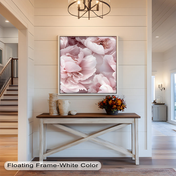 Blushing Petal Bloom – Soft Pink Peony Flower Oil Painting