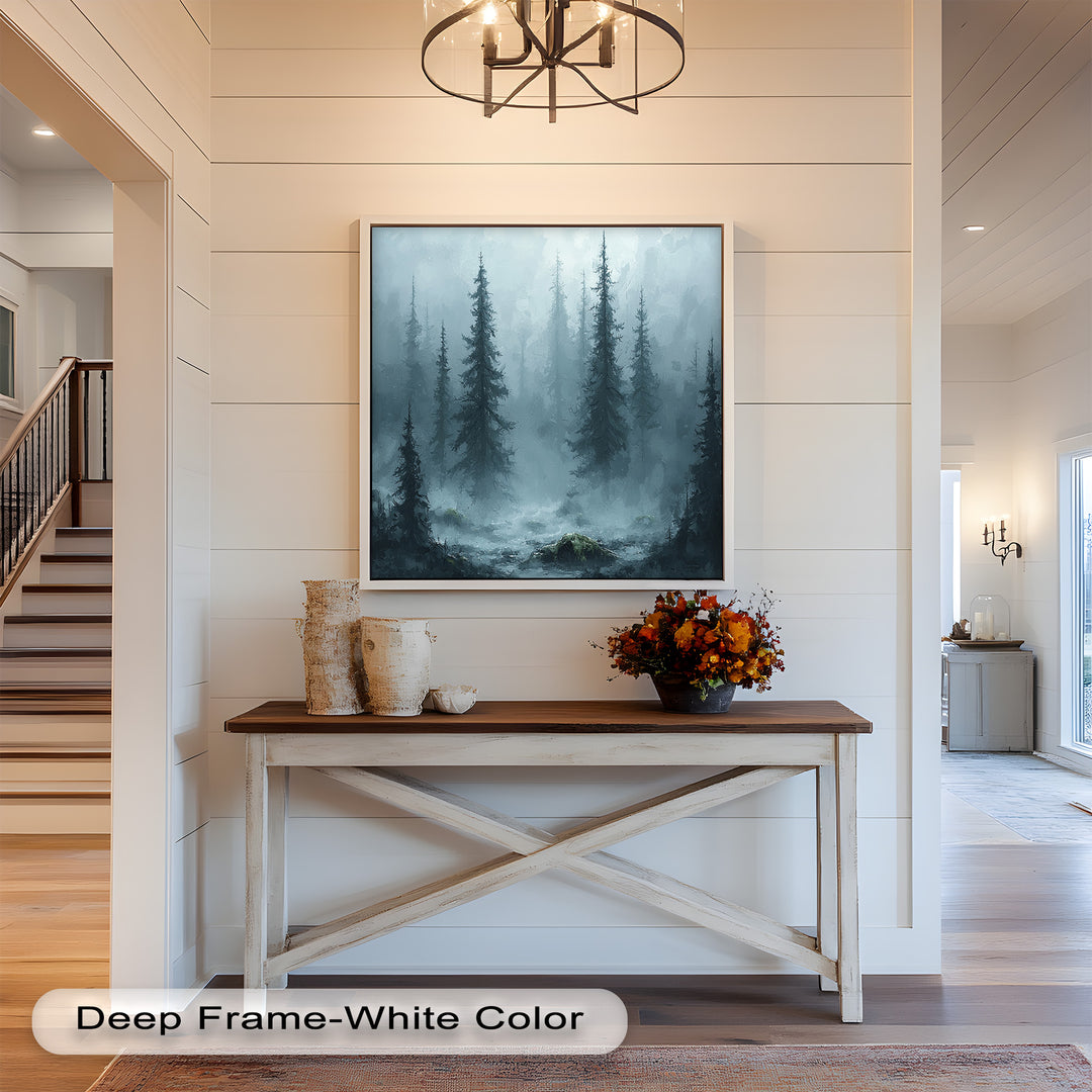 Misty Forest – Tranquil Nature Oil Painting