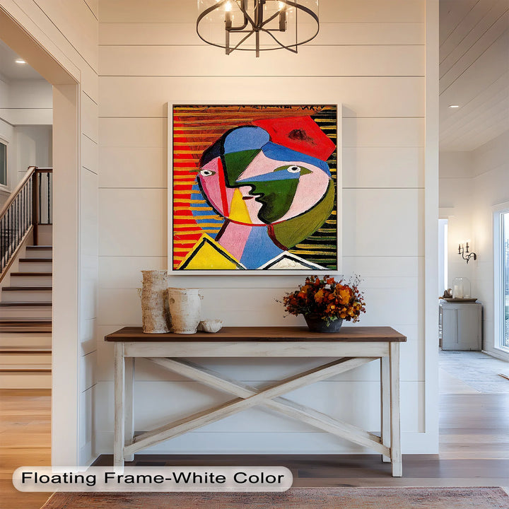Split Gaze – Colorful Abstract Portrait Picasso Oil Painting - MyPhotoStation