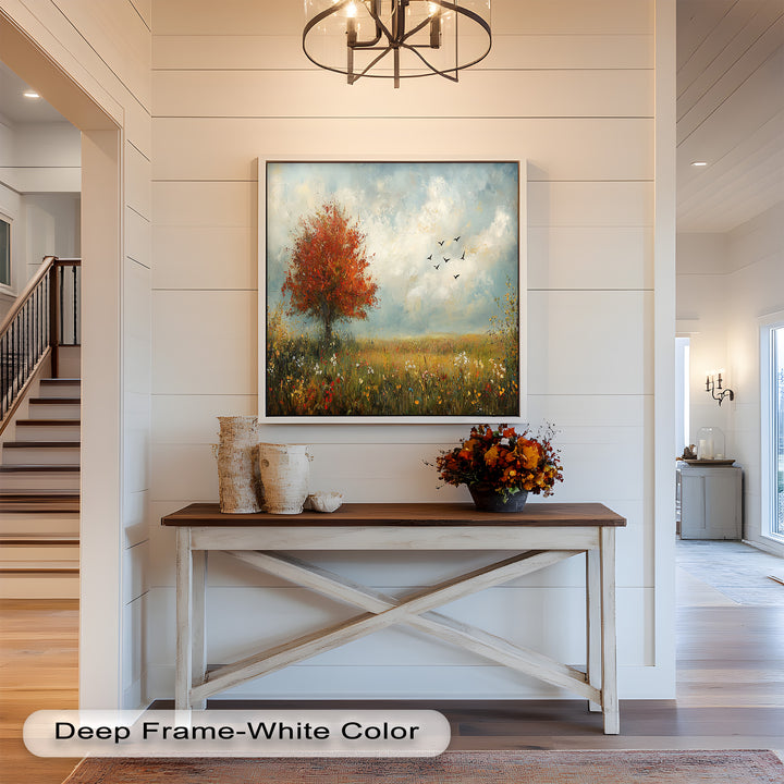 Autumn Serenity – Tree Landscape Oil Painting