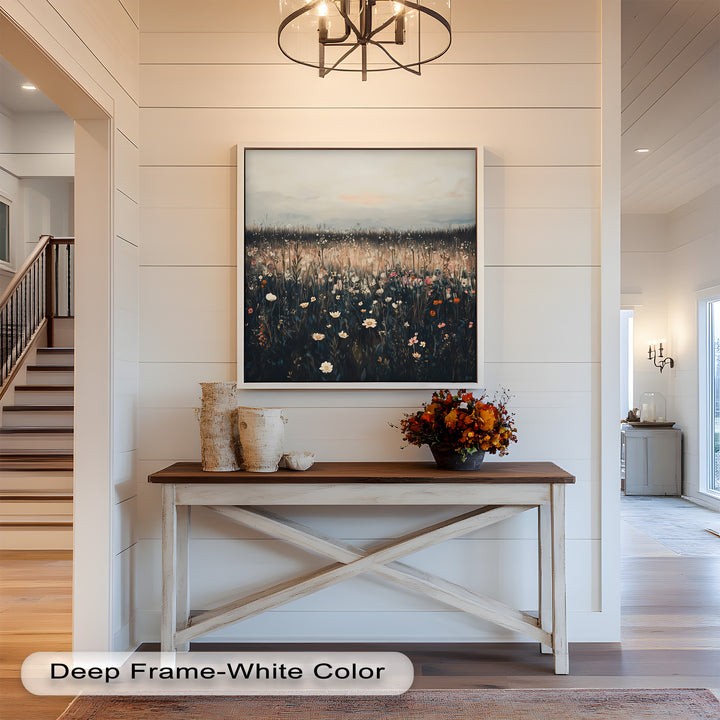 Wildflower Horizon – Framed Oil Painting