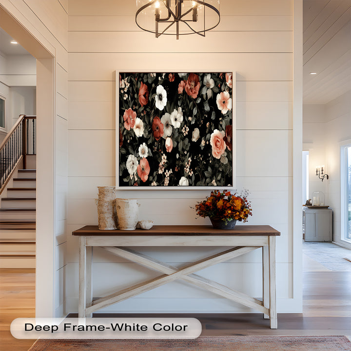 Vintage Garden Blooms Wall Art – Floral Oil Painting