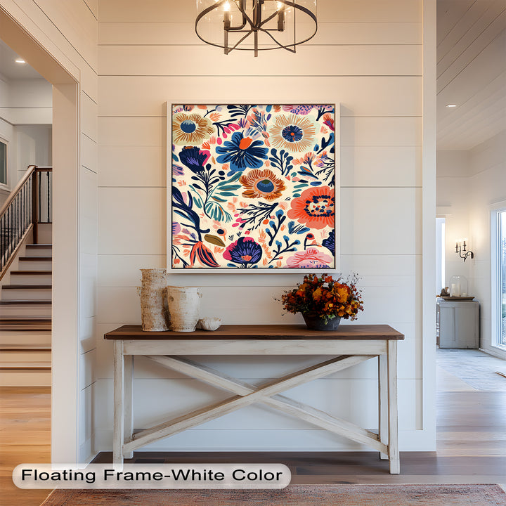 Garden Reverie – Expressive Boho Floral Oil Painting