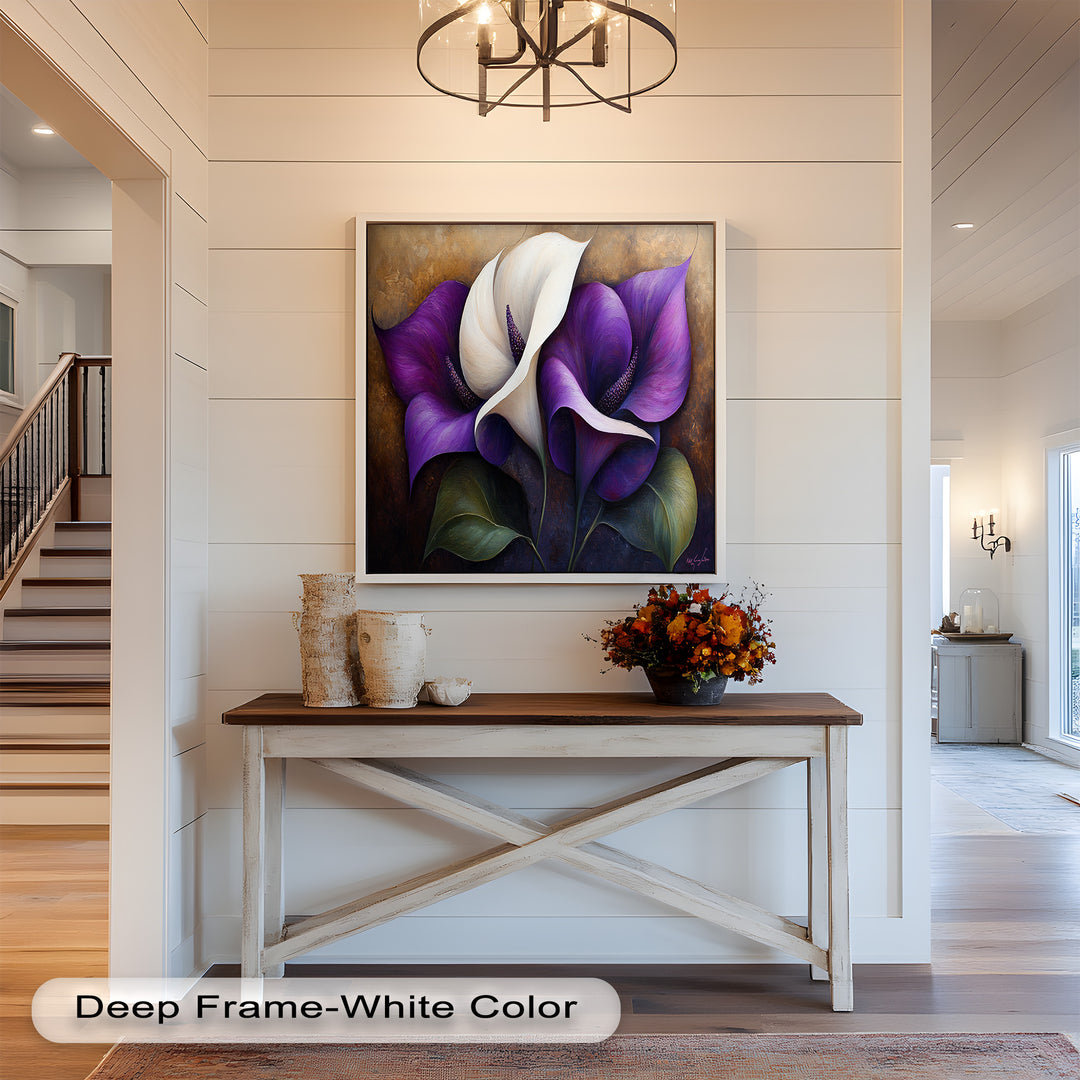 Purple Tulips – Luxurious Floral Oil Painting