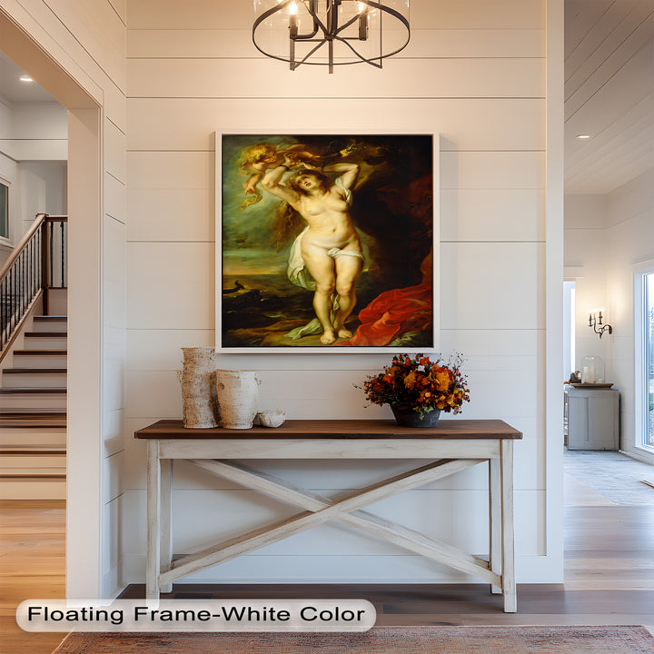 Andromeda Bound – Mythological Renaissance Nude Oil Painting