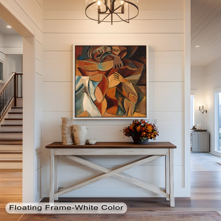 Embrace in Earth Tones – Picasso Oil Painting