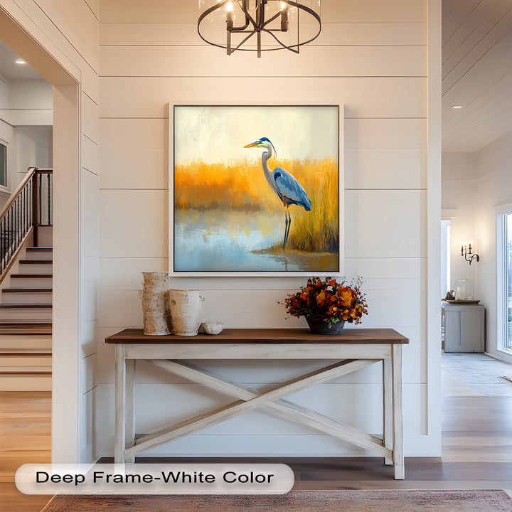 Blue Heron by Autumn Marsh – Animal Oil Painting
