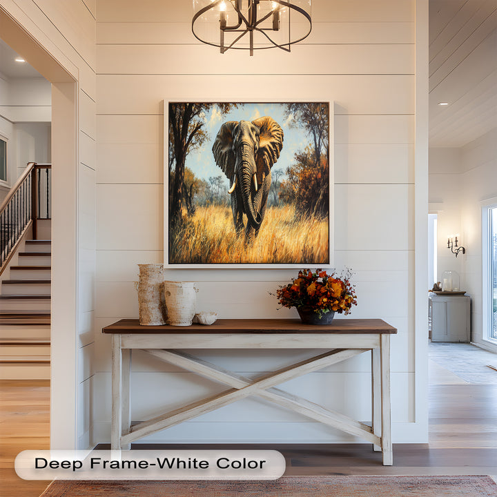 Guardian of the Wild – Elephant Oil Painting