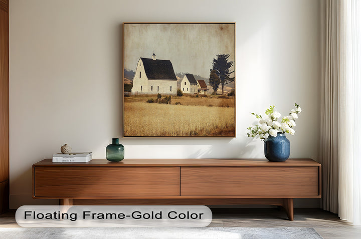 Farmhouse Landscape – Vintage Country Barn Oil Paintings