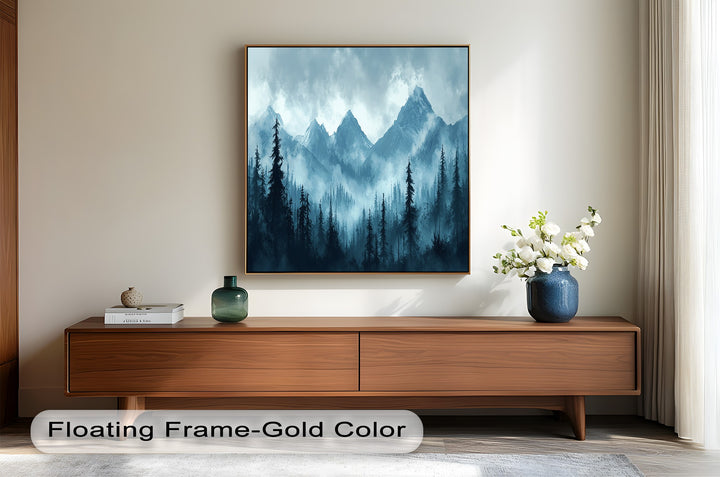 Misty Mountain Pines – Landscape Oil Paintings