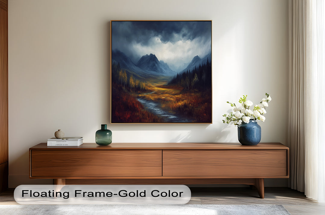 Stormy Valley Wall Art – Landscape Oil Painting