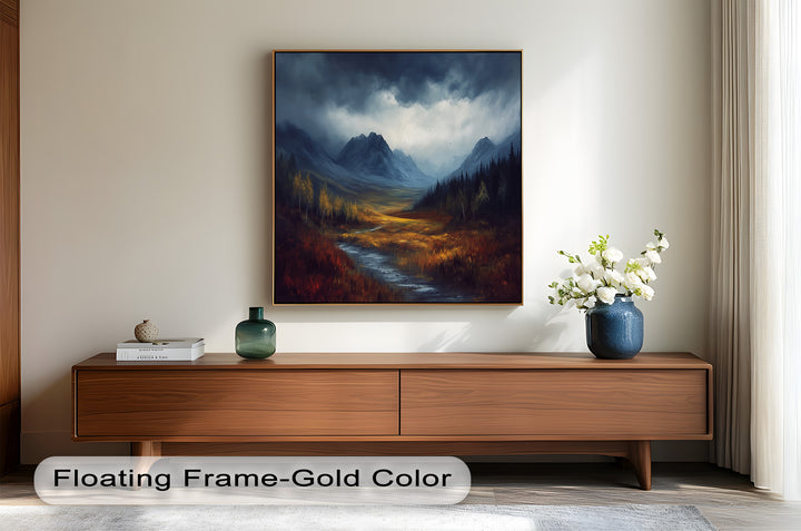 Stormy Valley Wall Art – Landscape Oil Painting