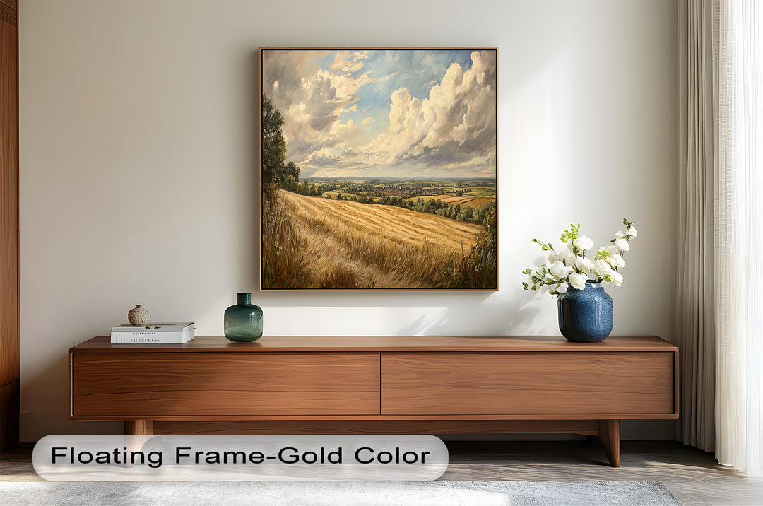 Golden Harvest View – Landscape Oil Paintings