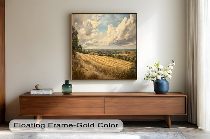 Golden Harvest View – Landscape Oil Paintings