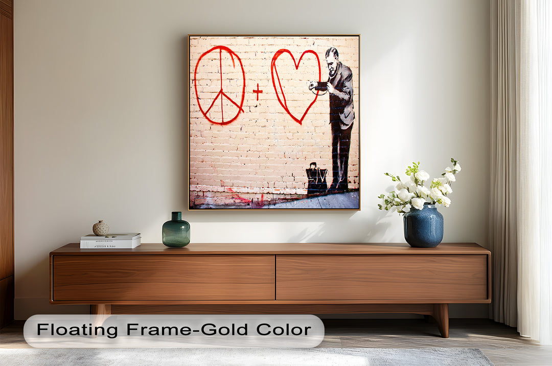 Peace + Love Equation – Banksy Oil Painting