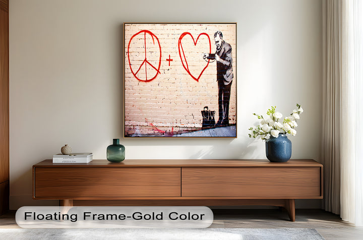 Peace + Love Equation – Banksy Oil Painting