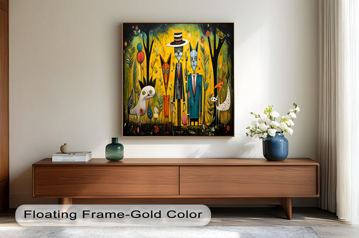 The Dandy Forest – Surreal Animal Portraits in Suits Picasso Oil Painting