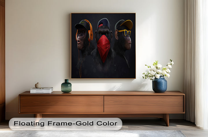 Urban Evolution – Streetwise Chimp Collective Banksy Oil Painting
