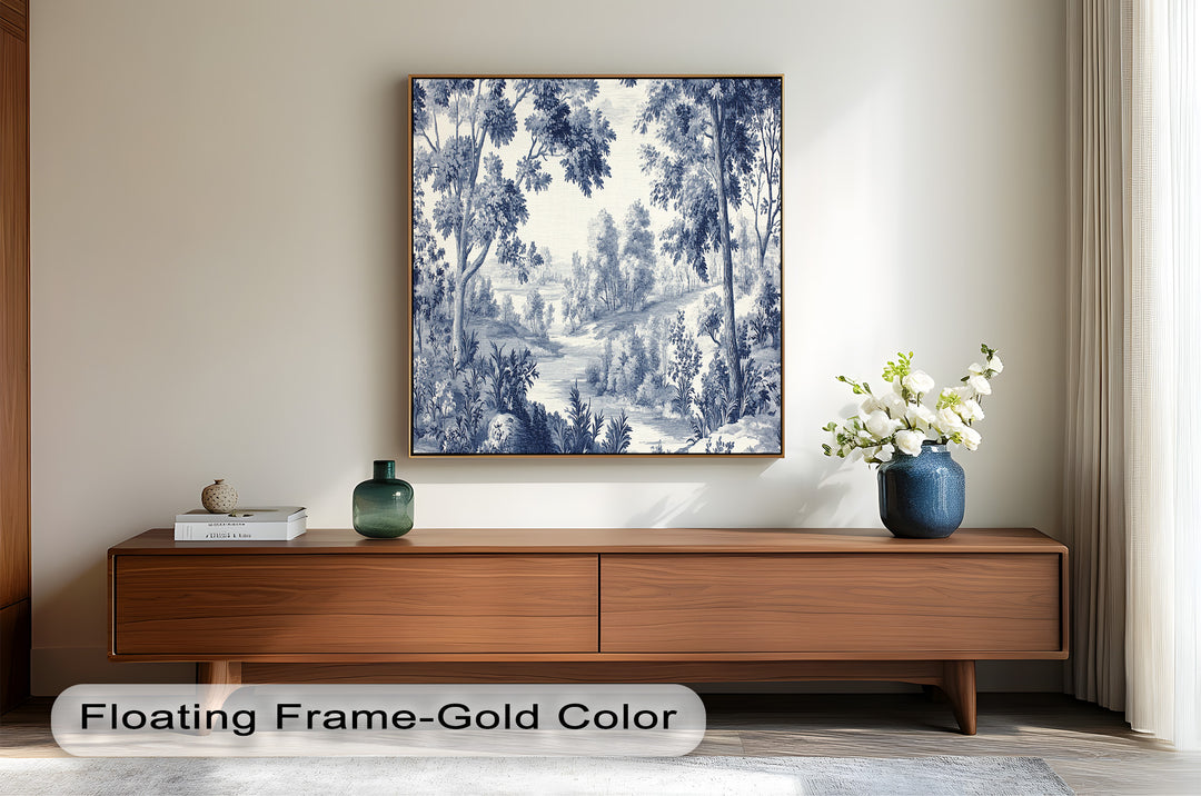 Monochrome Forest Wall Art – Classic Landscape Oil Painting