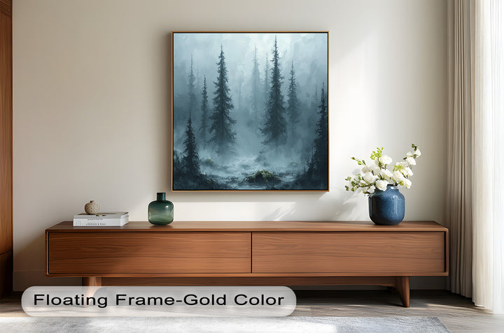 Misty Forest – Tranquil Nature Oil Painting
