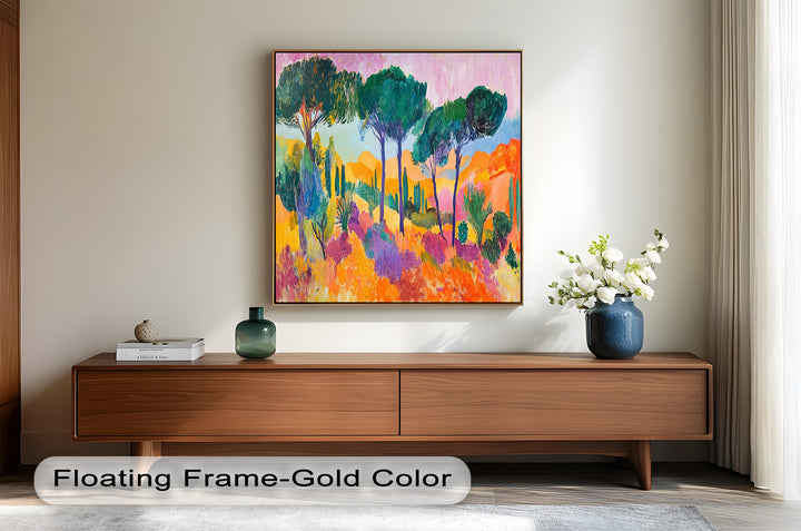 Ölgemälde „Golden Horizon“ – Fauvistische Landschaft