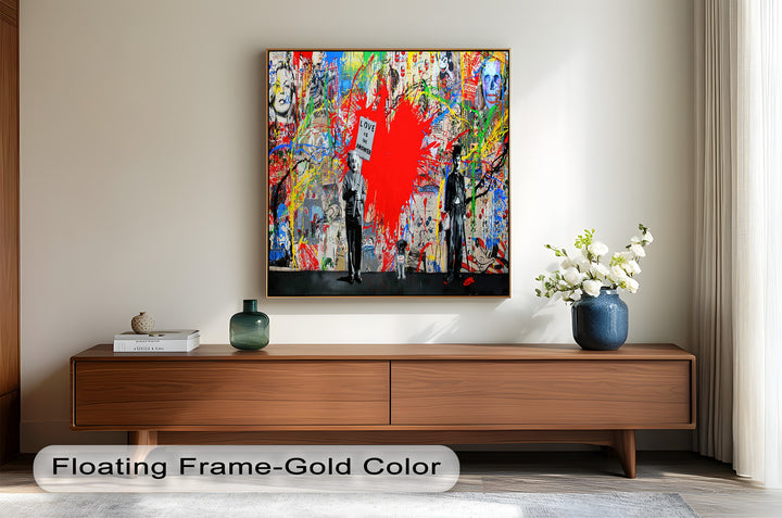 Love Is the Answer – Color Explosion Banksy Oil Painting