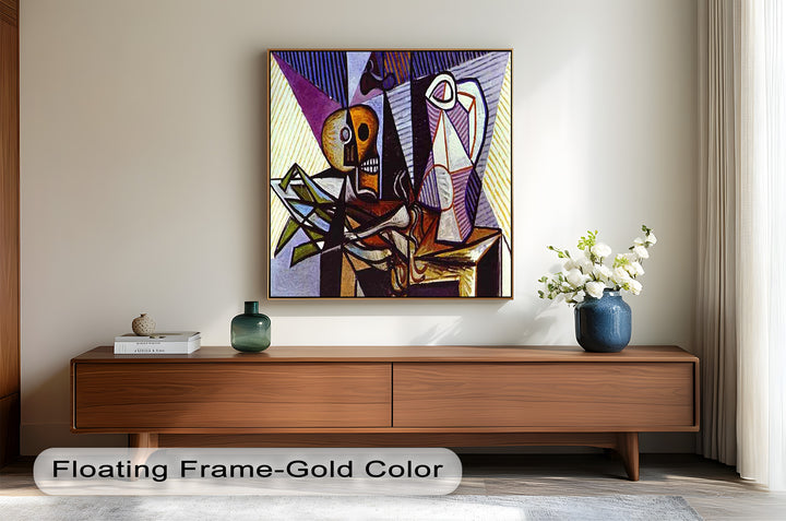 Still Life with Skull by Picasso – Symbolic Cubist Oil Painting
