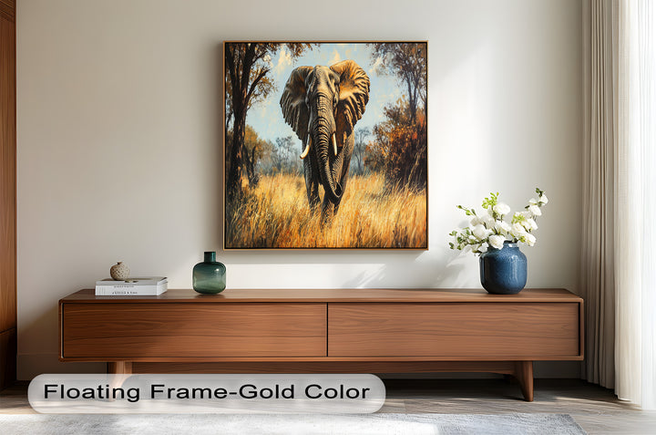Guardian of the Wild – Elephant Oil Painting