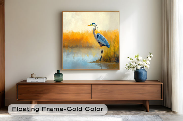 Blue Heron by Autumn Marsh – Animal Oil Painting