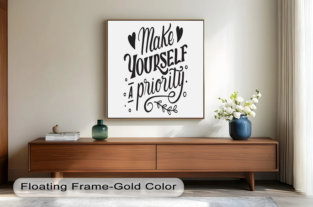 Make Yourself a Priority – Black and White Motivational Oil Paintings - MyPhotoStation
