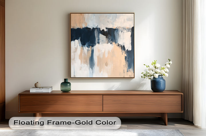 Desert Horizon – Minimalist Abstract Oil Painting