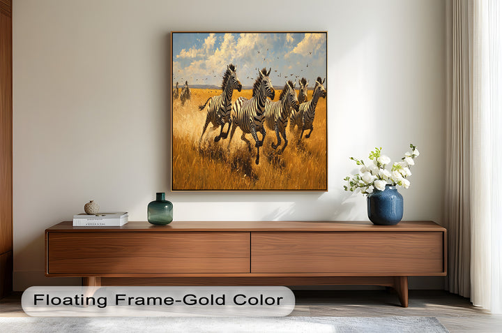 Running Wild – Zebra Oil Painting