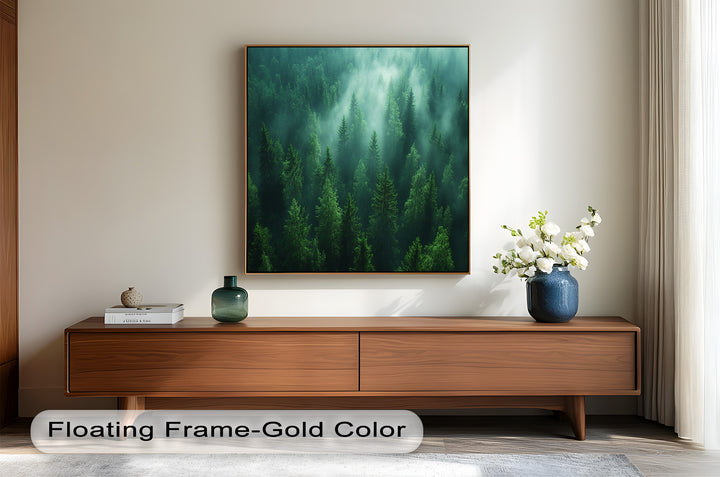 Misty Forest Landscape – Enchanting Nature Oil Painting
