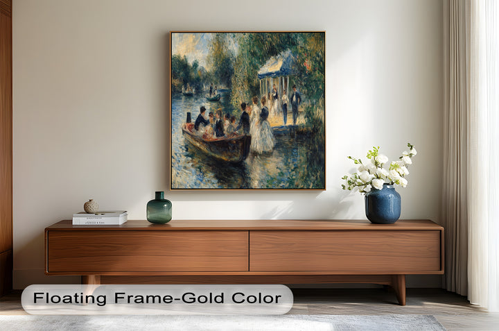 Afternoon Gathering by the River – Impressionist Oil Painting