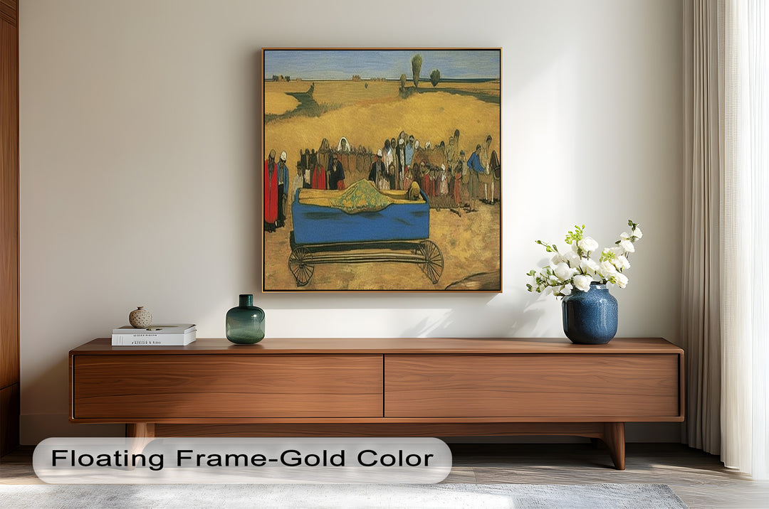The Funeral Procession – Symbolic Historic Oil Painting