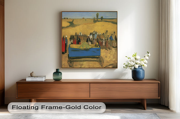 The Funeral Procession – Symbolic Historic Oil Painting