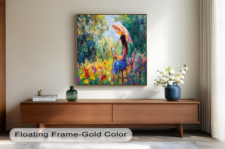 Colorful Garden Scene – Impressionist Oil Painting