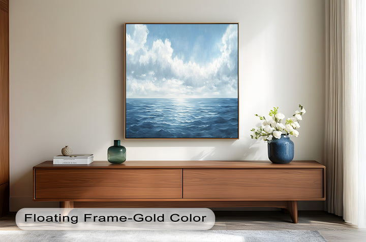 Blue Coastal Art - Ocean Seascape Oil Painting