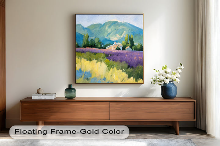 Lavender Fields in Provence – Impressionist Landscape Oil Painting